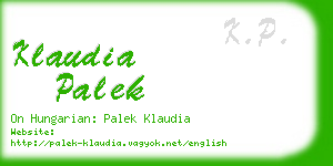 klaudia palek business card